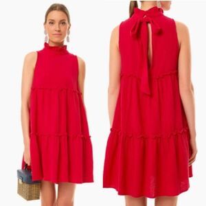 TUCKERNUCK POMANDER PLACE Red Lightweight Gauze Morgan Dress L
